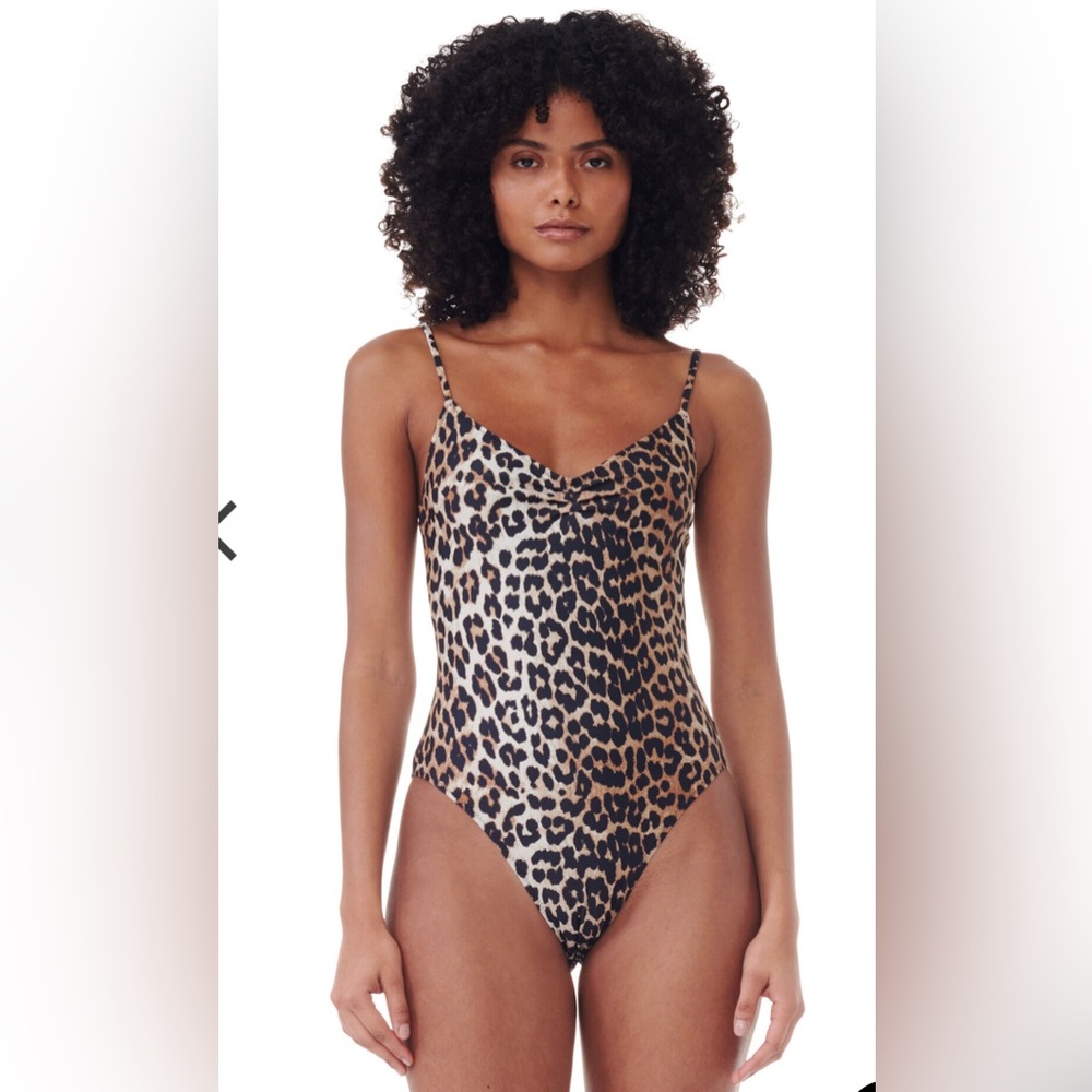 Ganni Leopard print swimsuit